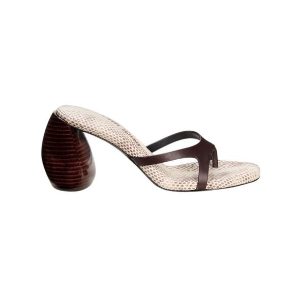 cult gaia Shoes - Cult Gaia Sculptural Espresso Rory Heels  Size 36.5 EU / 6.5 US